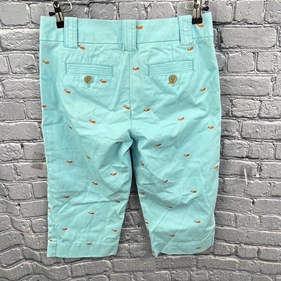J Crew Critter Broken In Chino Pants Crop Length Whales Blue Size 2 - Picture 2 of 10